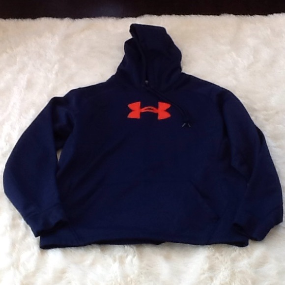 Under Armour Other - Under Armour Navy & Orange Hoodie Mens XL